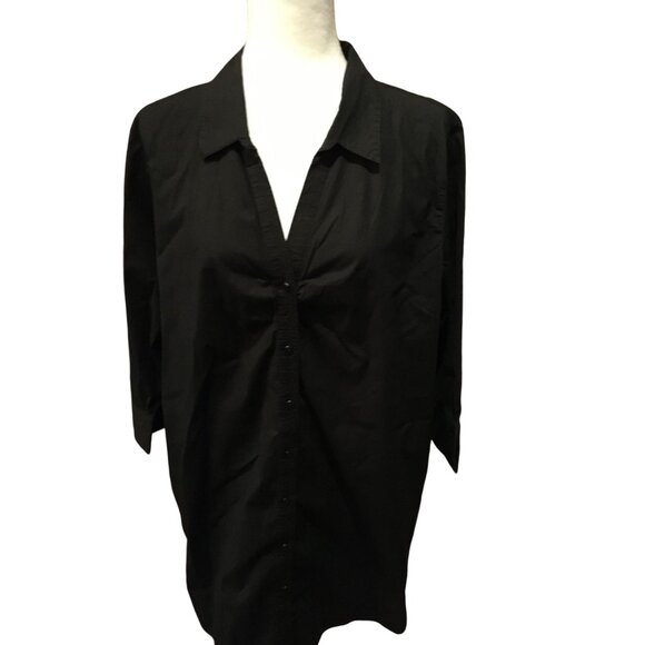 Old Navy Womens Black Button-Up Shirt Dress Size XL - Picture 2 of 6